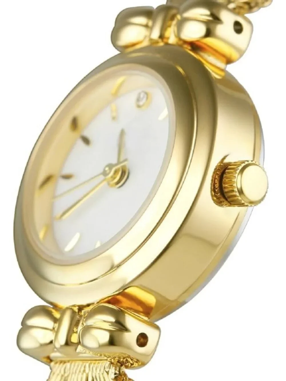 Women's Silver Stainless Steel Mesh Strap Elegant Ladies Quartz Wrist Watch